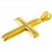 Χρυσός βαπτιστικός σταυρός Κ9 με αλυσίδα